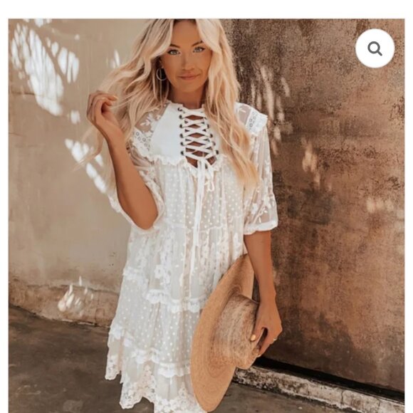 Free People SPELL & THE GYPSY Dawn Lace Mini Playdress - Picture 5 of 16